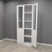 Förvaringsskåp med glasdörrar