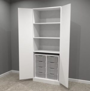 Förvaringsskåp med mellanstora lådor